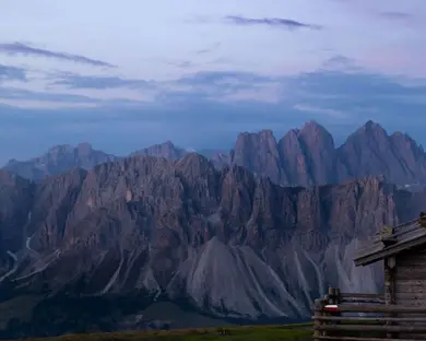 Breathtaking panorama towards the Odle in the Puez-Odle Nature Park