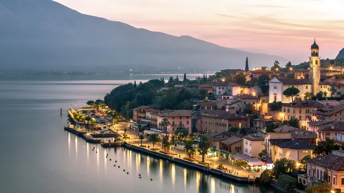 View of Limone on Lake Garda