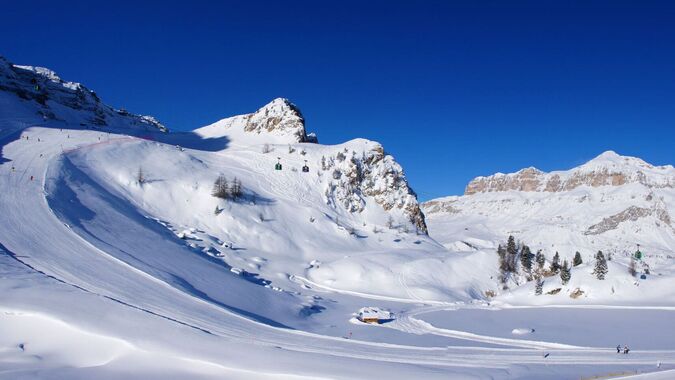 Ski slopes in Arabba, Dolomites