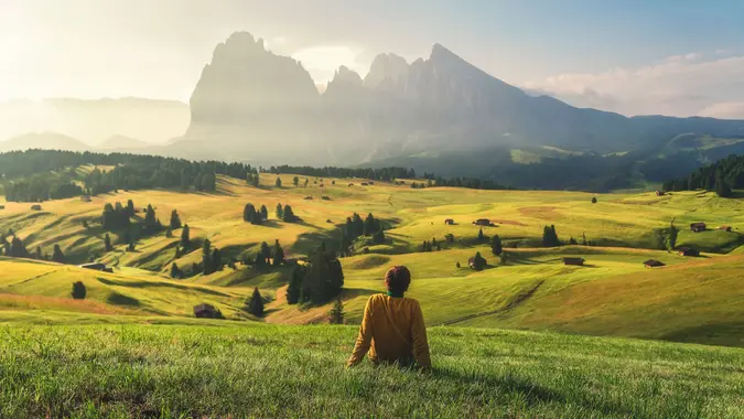 Amazing panorama: Alpe di Siusi in Val Gardena