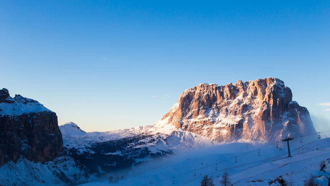 doppione di Winter landscape from Gardena Pass, South Tyrol