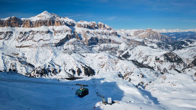 Skiing on the Marmolada Glacier, the Queen of the Dolomites"