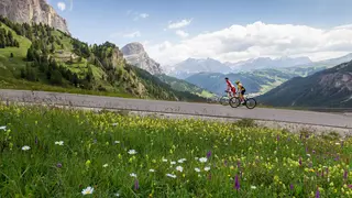 Cycling the Dolomites Passo Gardena by Road Bike