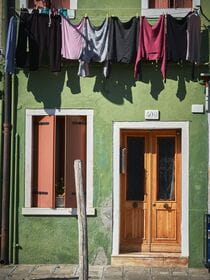 The colourful houses of Burano, Venice, Italy
