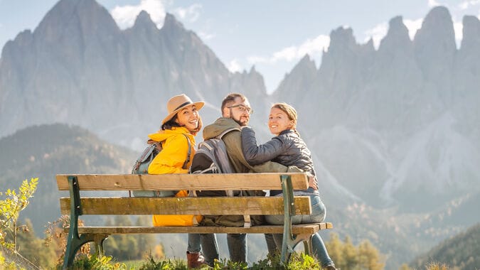 Creating memories with friends in the Dolomites