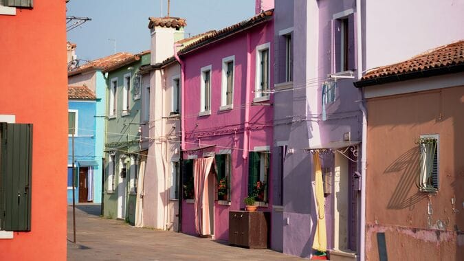 Burano island colored houses luca bravo
