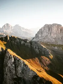 Beautiful view reaching the Passo Giau stepan borovka