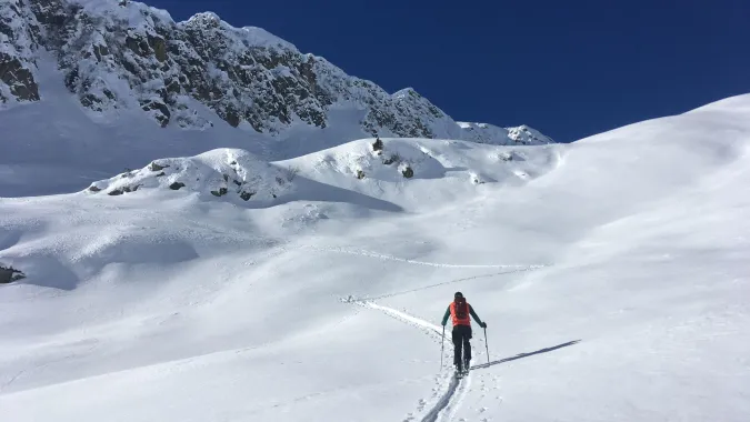 Ski touring dream conditions in Madonna di Campiglio