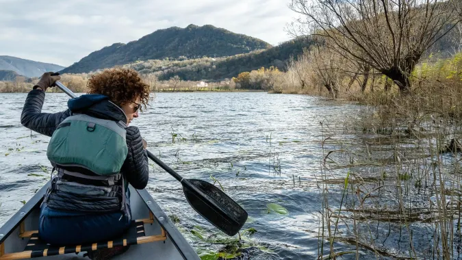 Canoe Trip Canadian Style on Lake Revine - Veneto, Italy