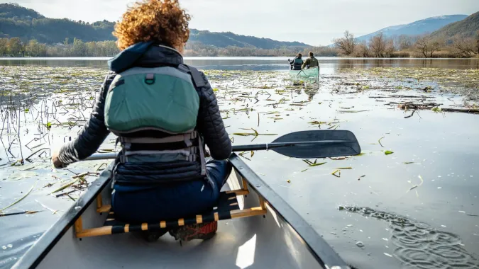 Woman in Canadian Canoe