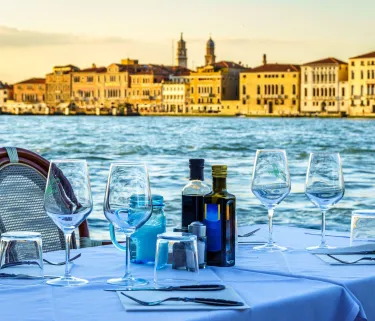 Dinner with view on the Grand Canal of Venice