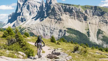 Cycling in Ortisei, Val Gardena, Dolomites, Italy
