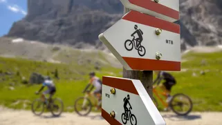 E biking in the Dolomites Italian Alps