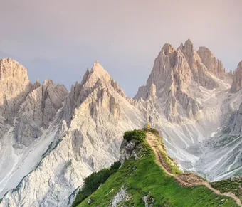 View on the Cadini Mountains, Tre Cime di Lavaredo, Cortina d'Ampezzo, Dolomites