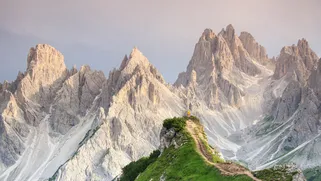 View on the Cadini Mountains, Tre Cime di Lavaredo, Cortina d'Ampezzo, Dolomites