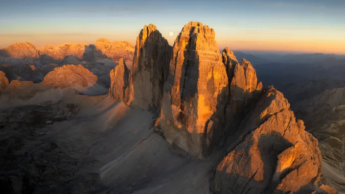Tre Cime Full Moon Horizontal