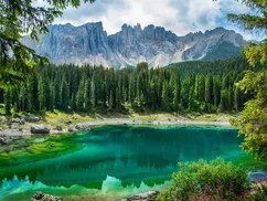Carezza Lake, Val di Fassa, Dolomites, Italy