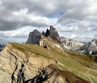 Unique view at Seceda Val Gardena Dolomites
