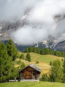 Uncontaminated nature in the surroundings of San Cassiano in Alta Badia