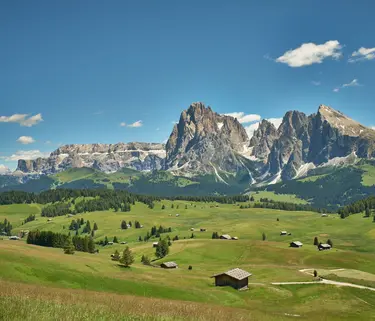 Alpe di Siusi in spring in Val Gardena