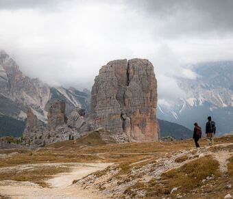 The Cinque Torri are a favorite destination for stone-cutters from all over the world