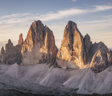 Le Tre Cime di Lavaredo nel guppo dolomitico di Sesto Pusteria