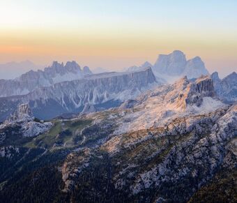 Overview of the Dolomites from the Lagazuoi refuge