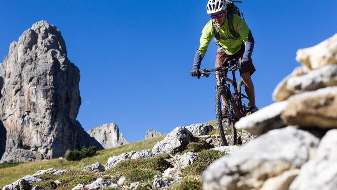 Mountain Bike on the wild paths of the Dolomites