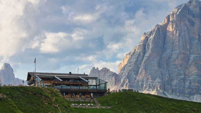 The Scoiattoli refuge in the Cortina d'Ampezzo Natural Park
