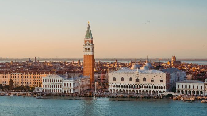 Venice with San Marco square and the Doge's palace