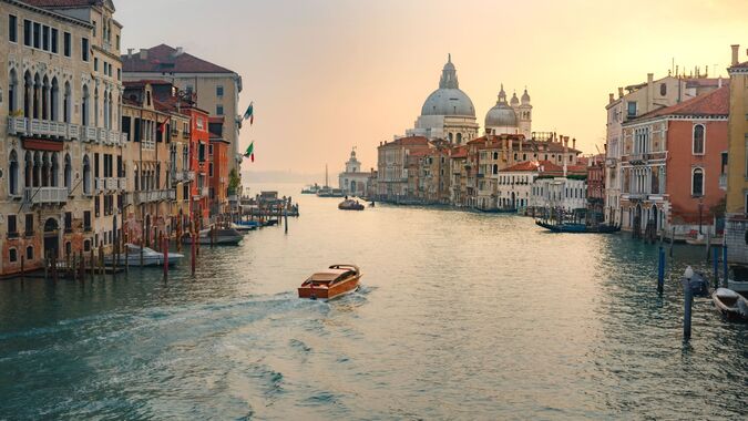 The Grand Canal in the Venice lagoon