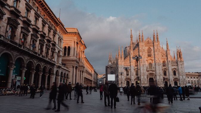 Cathedral square in Milan