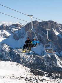 Ski lift on the Sellaronda, Dolomiti Superski
