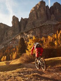 Mountain bike autumn Dolomites