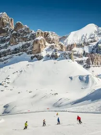 Fantastic slopes and views of the Dolomites mountains