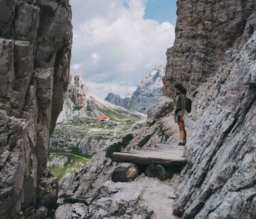 Locatelli Refuge at the Tre Cime, Dolomites