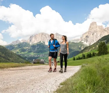 A Couple on Trekking Adventures in Corvara, Alta Badia - Dolomites