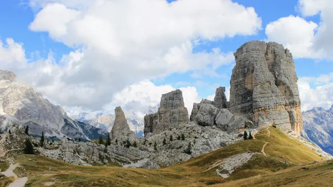 Le Cinque Torri a Cortina d'Ampezzo