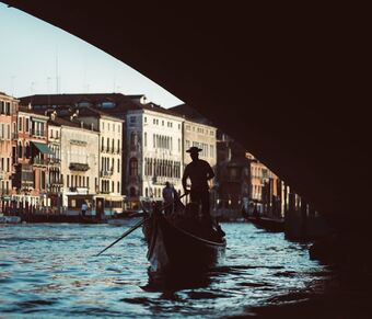 Venice and its navigable canals