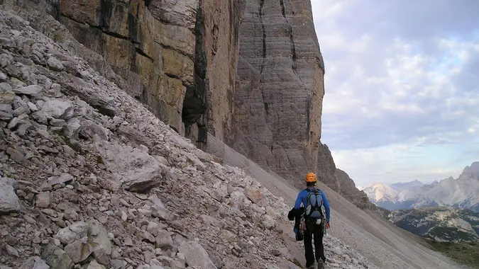 At the foot of the Tre Cime di Lavaredo