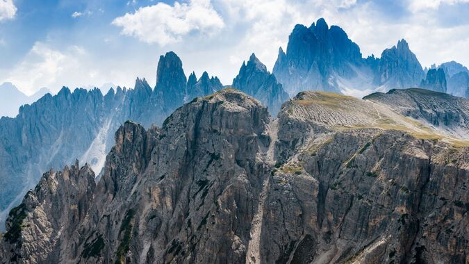 The Dolomite peaks, a Unesco natural heritage