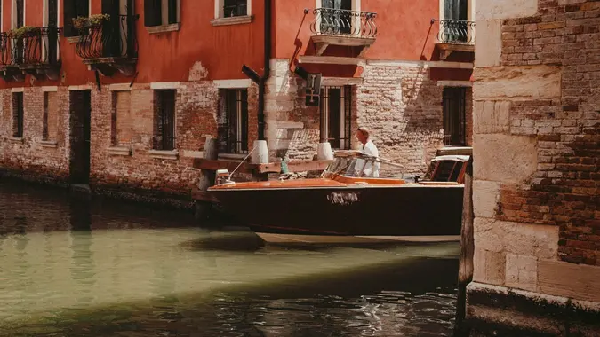 The streets of Venice where instead of asphalt there is water