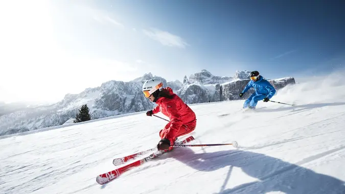 Skiing on the always perfect slopes of Alta Badia